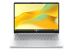 HP Chromebook 14 inch 14a-nk0003TU, Silver - 14" - Glacier silver cover and keyboard frame, canvas gray base (D46WVPA)