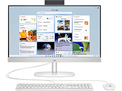HP 23.8-inch All-in-One Desktop PC 24-cr0022a - 23.8-inch - Shell white (B7SB8PA)