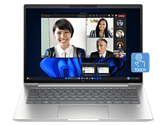 HP EliteBook 6 G1i 14 inch Notebook AI PC, Silver - 14-inch - Pike silver aluminum (BN9M6PT)