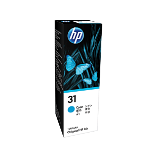 HP 31 70-ml Cyan Original Ink Bottle (1VU26AA)