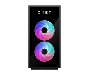 OMEN 35L Gaming Desktop GT16-0120a PC - Without Screen - Black metal chassis, black metal bezel, black glass front cover, and clear side cover (B63YJPA)