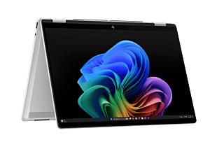 HP OmniBook X Flip 14 inch Next Gen AI Laptop 14-fk0071AU, Silver - 14" - Glacier silver aluminum (C5AZ7PA)