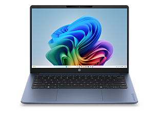 HP OmniBook 3 14 inch Next Gen AI Laptop 14-hz0077QU, Blue - 14" - Starlit blue aluminum (E66C3PA)