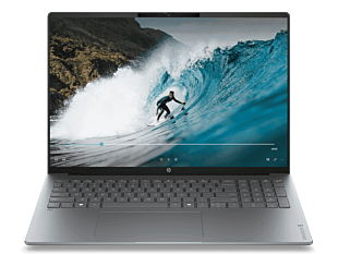 HP OmniBook 5 16 inch Next Gen AI Laptop 16-bm0062TU, Silver - 16" - Glacier silver aluminum (D95C3PA)