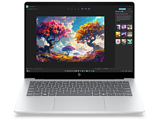 HP OmniBook 7 14 inch Laptop Next Gen AI 14-kh0021AU, Silver - 14" - Glacier silver aluminum (D78GQPA)