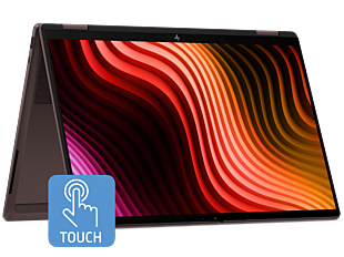 HP OmniBook X Flip 2-in-1 14 inch Laptop Next Gen AI  14-kc0048AU, Brown - 14" - Deep espresso aluminum (D78FKPA)