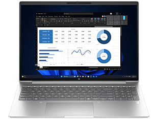 HP ProBook 4 G1i 16 inch Notebook AI PC, Silver - 16-inch - Pike silver (BQ4Q8PT)