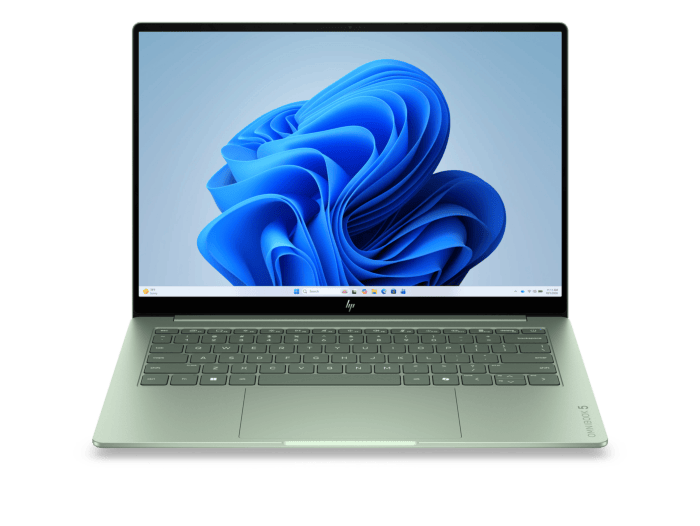 HP OmniBook 5 14 inch Laptop AI 14-mh0009TU, Green - 14" - Soft honeydew aluminum (E70C9PA)