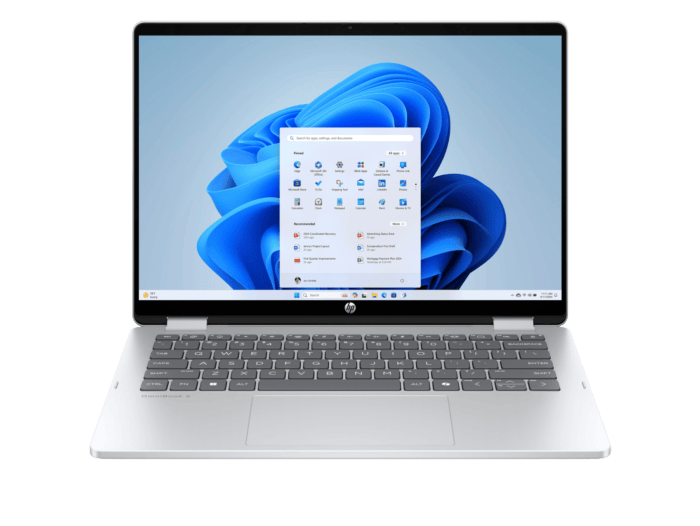 HP OmniBook 5 Flip 2-in-1 14 inch Laptop 14-fp0047TU, Silver - 14-inch - Glacier silver (BK1X6PA)