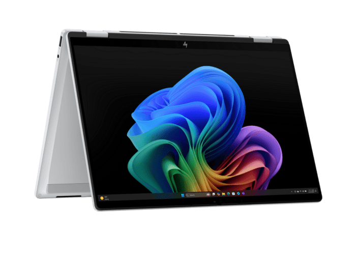 HP OmniBook X Flip 14 inch Next Gen AI Laptop 14-fk0071AU, Silver - 14" - Glacier silver aluminum (C5AZ7PA)