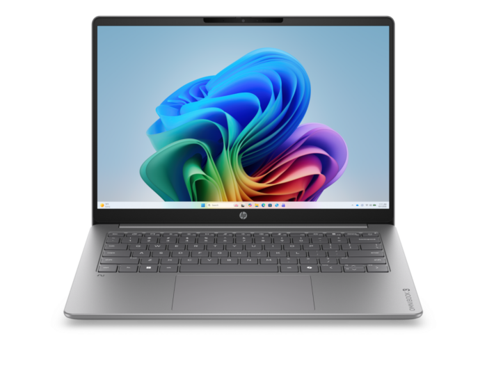 HP OmniBook 3 14 inch Next Gen AI Laptop 14-hz0007QU, Silver - 14" - Nouvelle silver cover and keyboard frame, modern silver base (D5CT0PA)