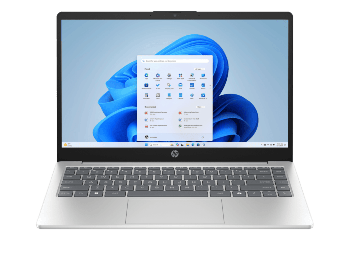 HP 14 inch Laptop AI 14-hc0035TU, Silver - 14" - Natural silver (D78F7PA)