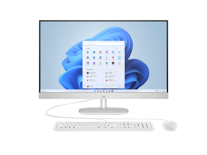 HP 27 inch All-in-One 27-cr0028a PC - 27-inch - Shell white (D9UC1PA)