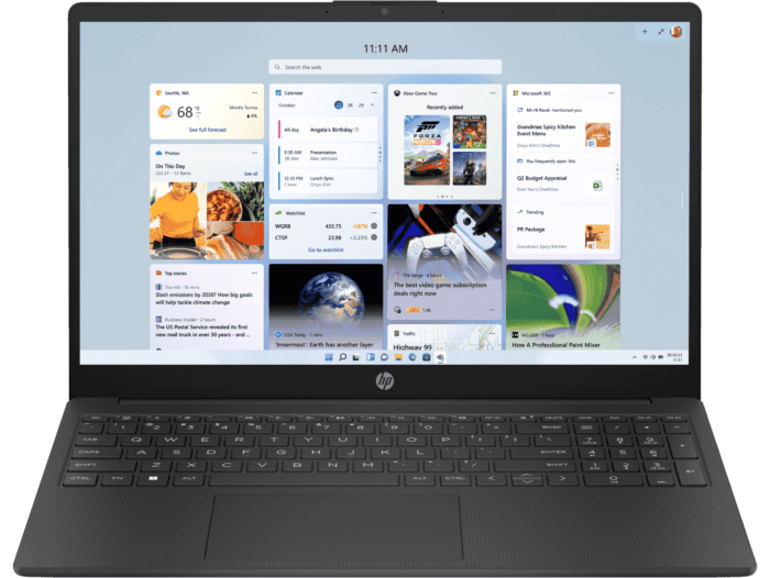 HP 15.6 inch Laptop 15-fc0822AU, Black - 15.6-inch - Jet black (D6MY6PA)
