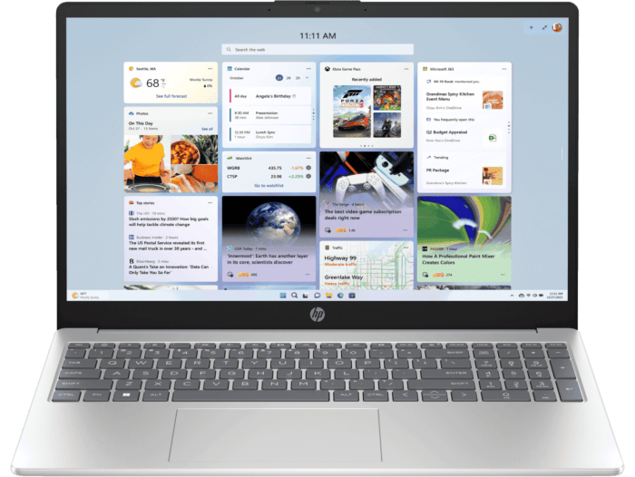 HP 15.6 inch Laptop 15-fd1263TU, Silver - 15.6" - Natural silver (D6MY5PA)