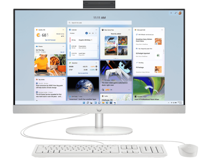 HP 27 inch All-in-One 27-cr0025a PC - 27-inch - Shell white (D9UB8PA)