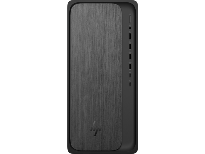 HP OmniDesk Desktop M02-0014a PC - Without Screen - Gray wood, jack black chassis (D97LMPA)