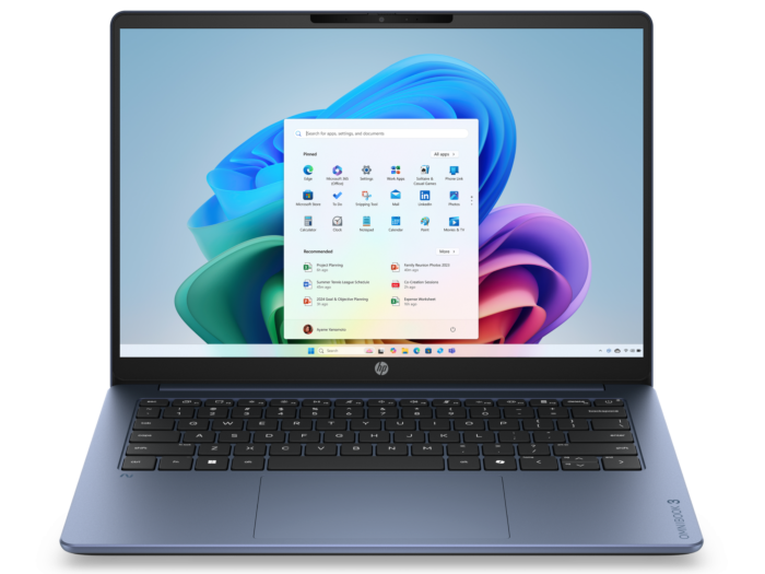 HP OmniBook 3 14 inch Next Gen AI Laptop 14-hz0077QU, Blue - 14" - Starlit blue aluminum (E66C3PA)