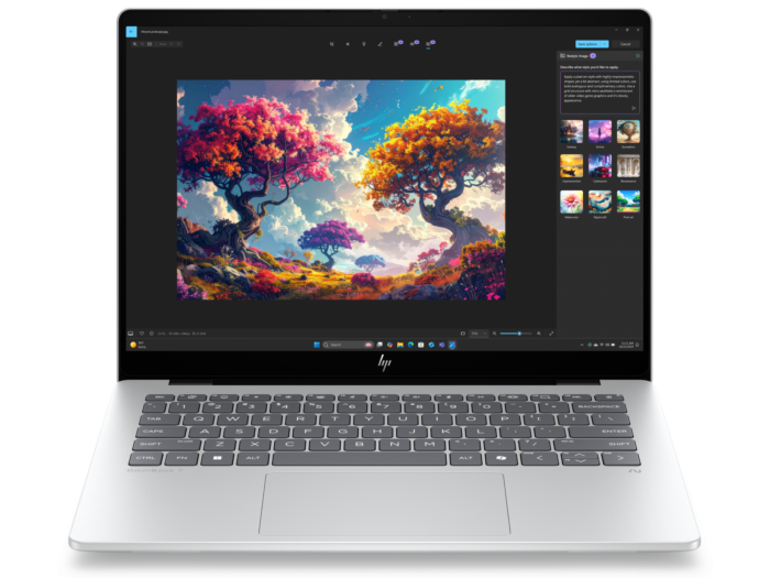 HP OmniBook 7 14 inch Laptop Next Gen AI 14-kh0021AU, Silver - 14" - Glacier silver aluminum (D78GQPA)