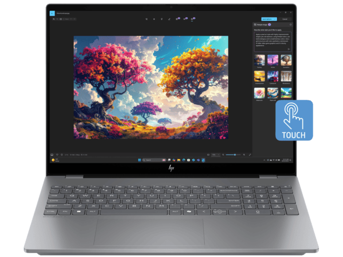 HP OmniBook 7 16 inch Laptop Next Gen AI 16-bh0006TX, Silver - 16" - Meteor silver aluminum (D78GXPA)