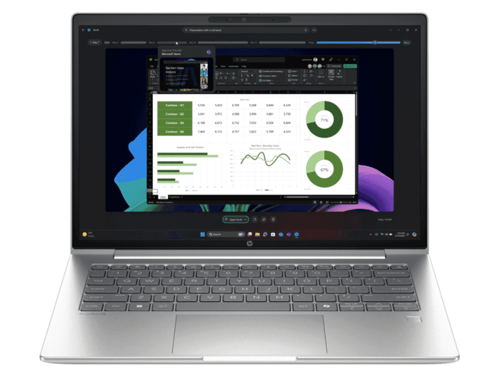 HP ProBook 4 G1i 14 inch Notebook AI PC, Silver - 14-inch - Pike silver (BQ4P8PT)