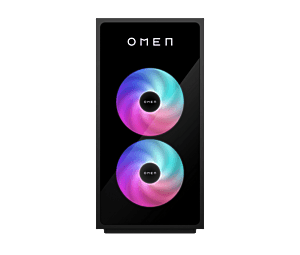 OMEN 35L Gaming Desktop GT16-0120a PC - Without Screen - Black metal chassis, black metal bezel, black glass front cover, and clear side cover (B63YJPA)