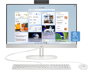 HP 23.8 inch All-in-One Desktop PC 24-cr0009a - 23.8-inch - Shell white (94A65PA)