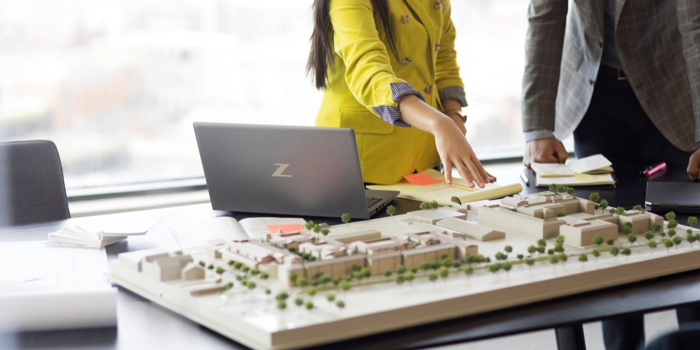 HP Zbook workstation on a desk.