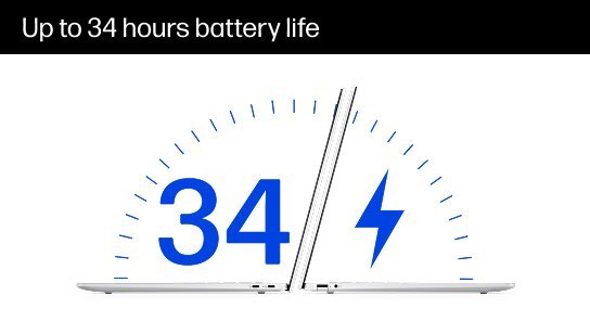 Up to 34 hours battery life