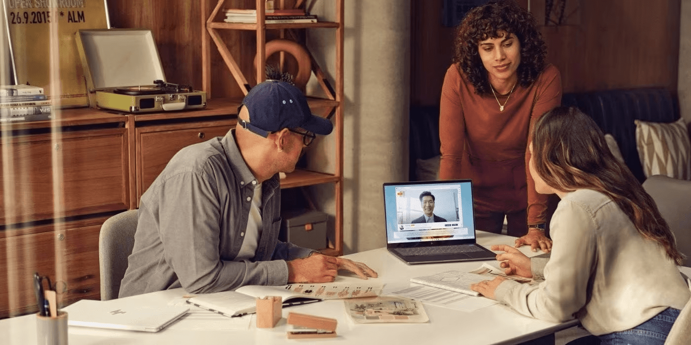 People working with Copilot